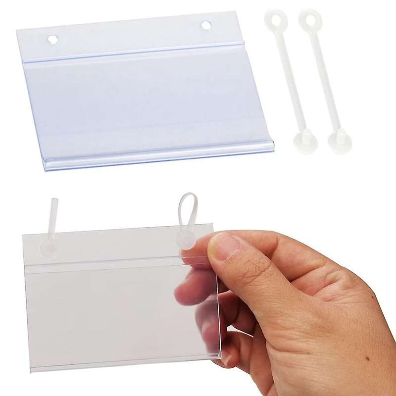 160pcs Plastic Wire Shelf Label Holder,wire Basket Label Holders