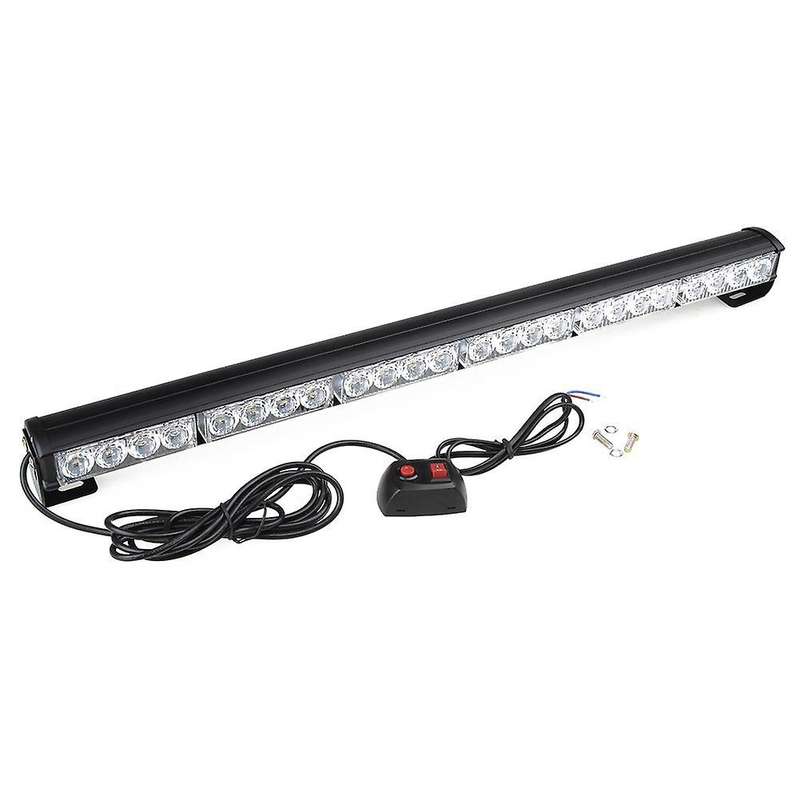 Emergency Traffic Advisor Flash Strobe Light Bar(white and Yellow)