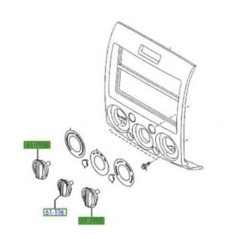 For Ford Ranger Pk 2009-2011 Heater Control Knobs (set Of 6)