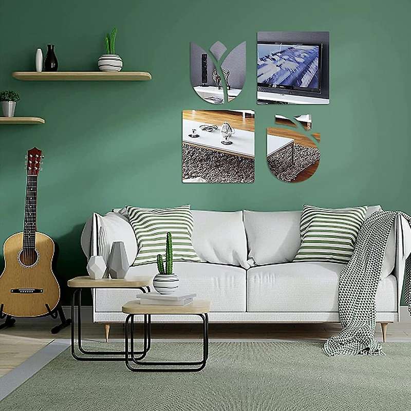 Flexible Mirror Paper,mirror Tile Self Adhesive Mirror Wall Sticker