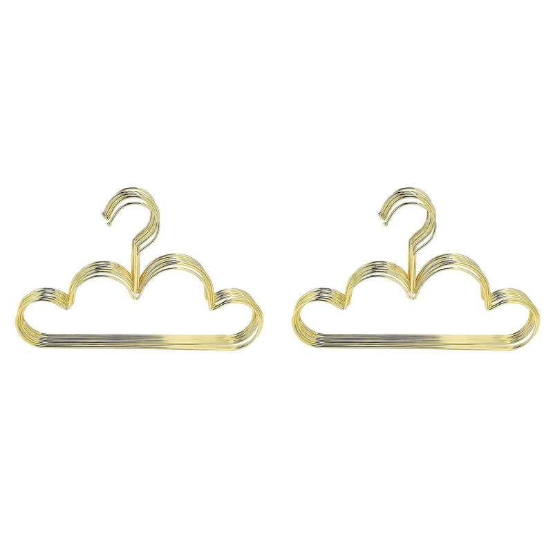 20pcs Non Slip Toddlers Clothes Hanger Golden Kids Cloud Shape Hanger