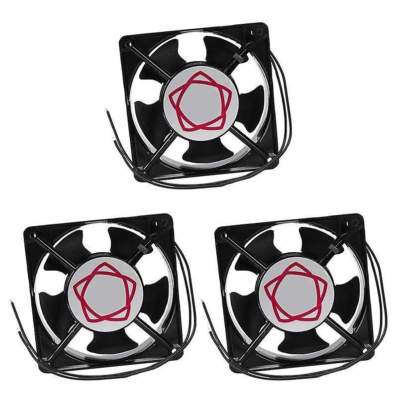 3pcs 120x120x38mm 5 Blades Axial Flow Cooling Fan Ac 220/240v 0.14a