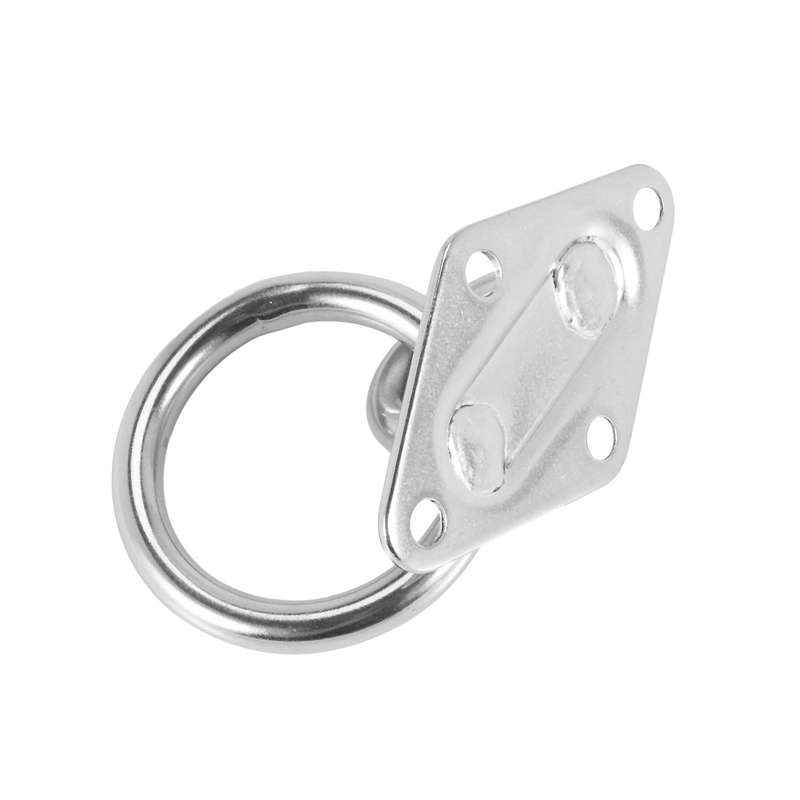 6pcs 80mmx50mm Mounting Hook with Round Ring Stainless Steel