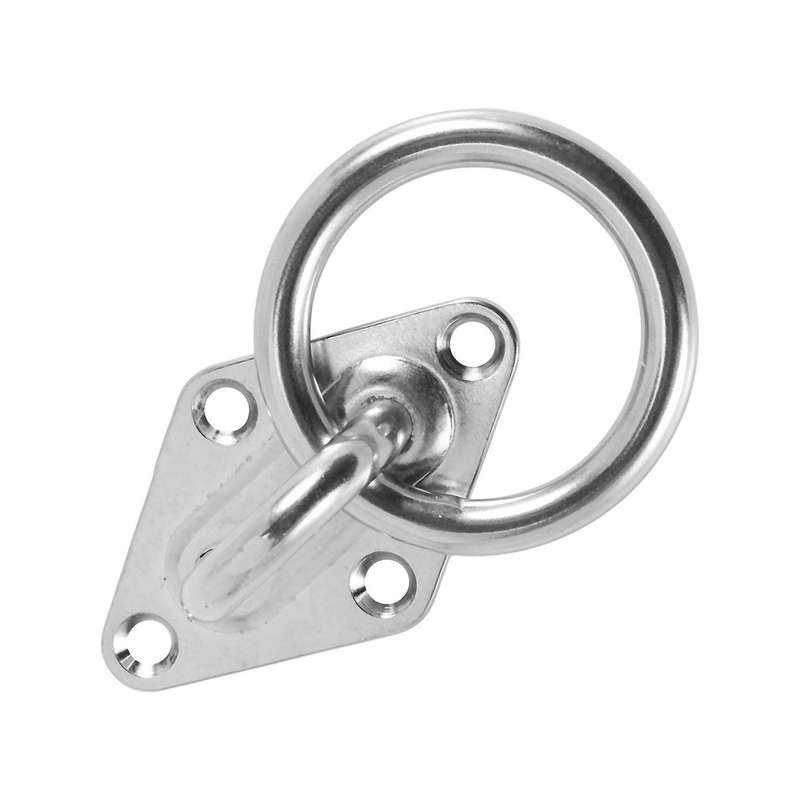 6pcs 80mmx50mm Mounting Hook with Round Ring Stainless Steel
