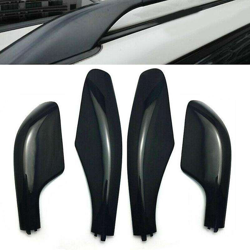 Black Roof Rack Bar Rail End Replacement Cover Shell 4pcs for Toyota