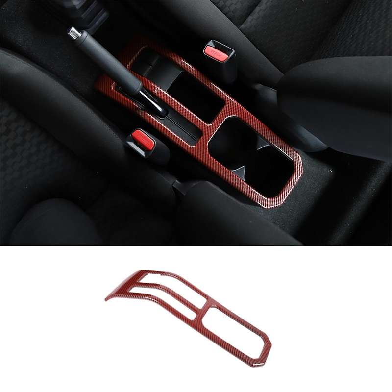 Handbrake Cup Holder Cover Abs for Jimny 2019-2022 ,red Carbon Fiber