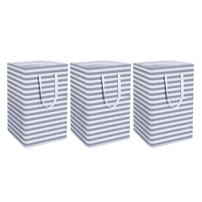 Laundry Baskets, for Laundry Room, 4inchx16inchx12inch,pack Of 3,gray