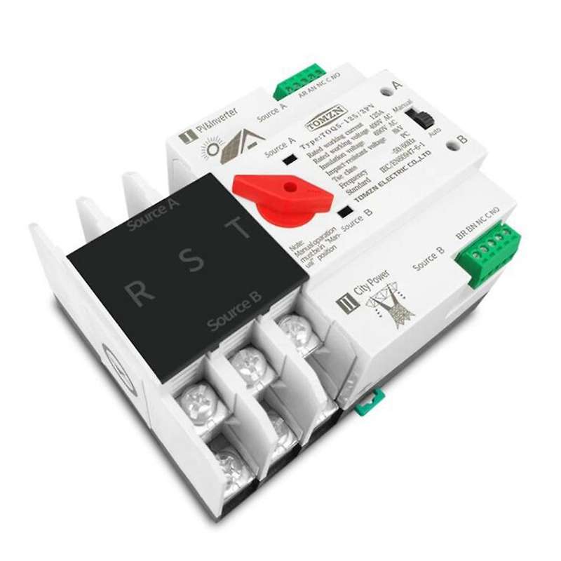 Din Rail 3p Ats Dual Power Automatic Transfer Switch Electrical 63a