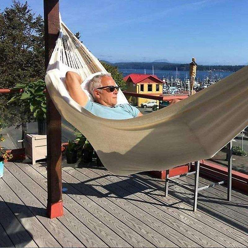 Double Hammock Outdoor for Patio Travel Hiking Garden 200x150cm