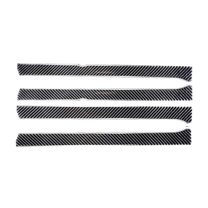 4pcs Carbon Fiber Car Inner Door Window Below Trim Decal