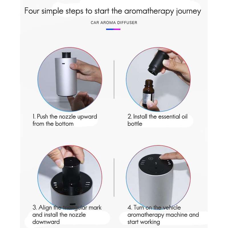 Essential Oil Diffuser Usb Auto Nebulizer Rechargeable for Home E