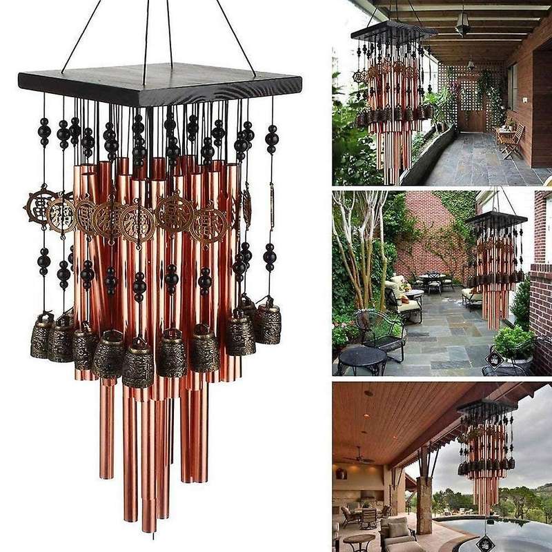 Outdoor Metal Tube Wind Chime with Copper Bell Large Windchimes