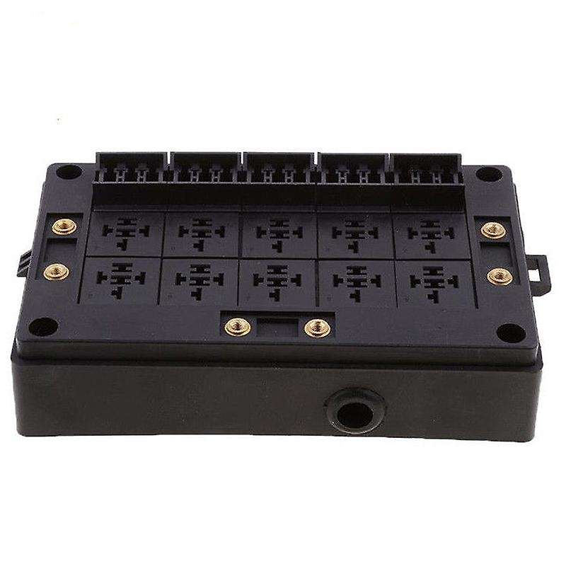 Car Blade Relay Socket Black Box 18 Way Blade for Automotive Marine