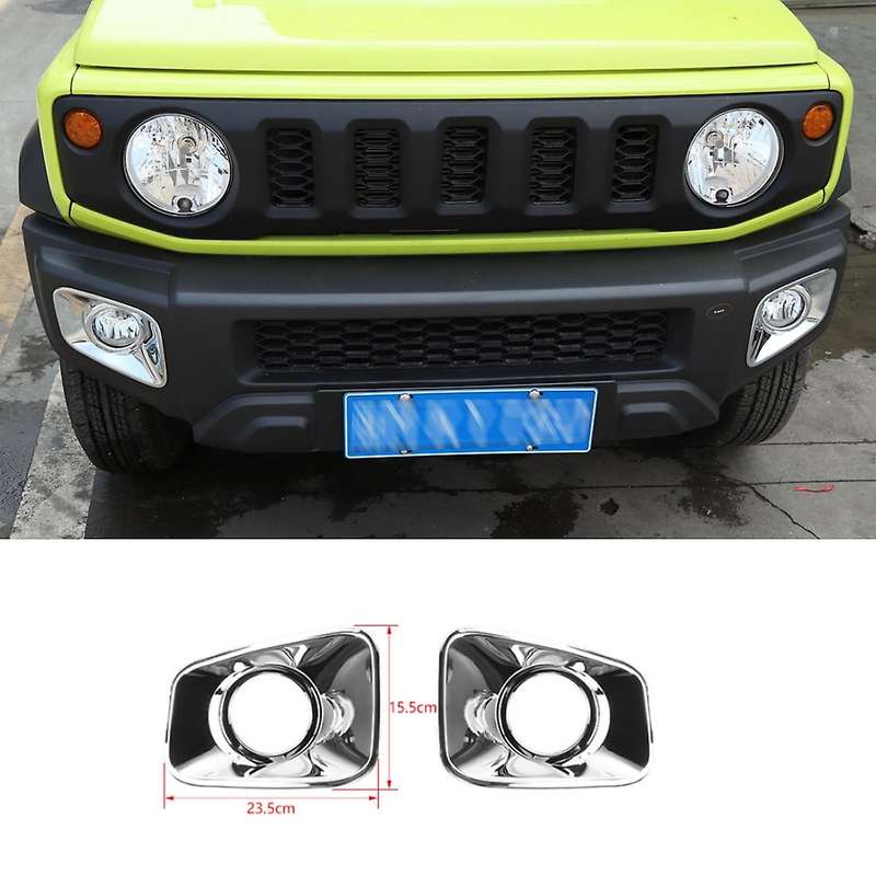 Car Front Fog Lamp Cover for Suzuki Jimny 2019-2022,abs Silver