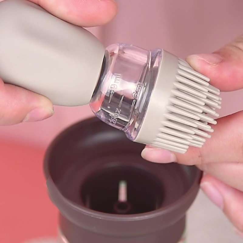 4 Pack Glass Olive Oil Dispenser Bottle with Silicone Brush 2 In 1