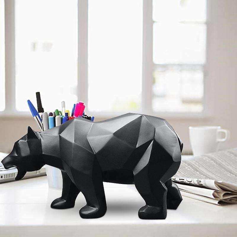 Sculpture Bear Statue Resin Home Decoration Geometric Modern Crafts