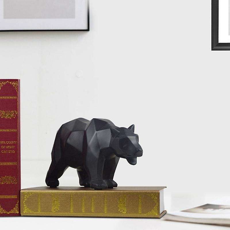 Sculpture Bear Statue Resin Home Decoration Geometric Modern Crafts
