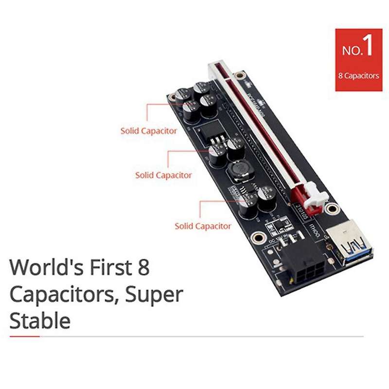 5pcs Pci-e Riser Card Usb 3.0 Cable Connector for Graphics Video Card
