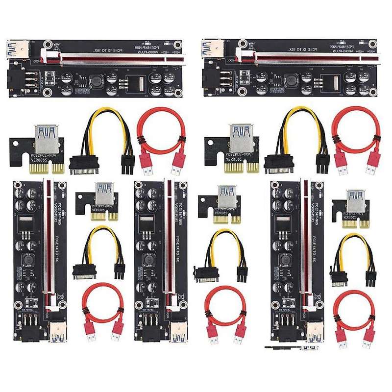 5pcs Pci-e Riser Card Usb 3.0 Cable Connector for Graphics Video Card