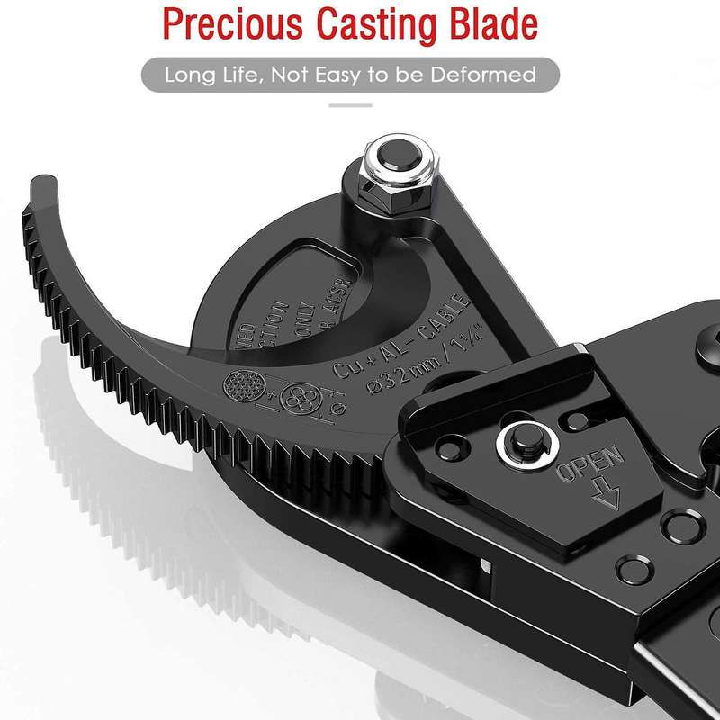Aluminum Copper Cable Cutter Wire Cutter, Ratchet Heavy Duty