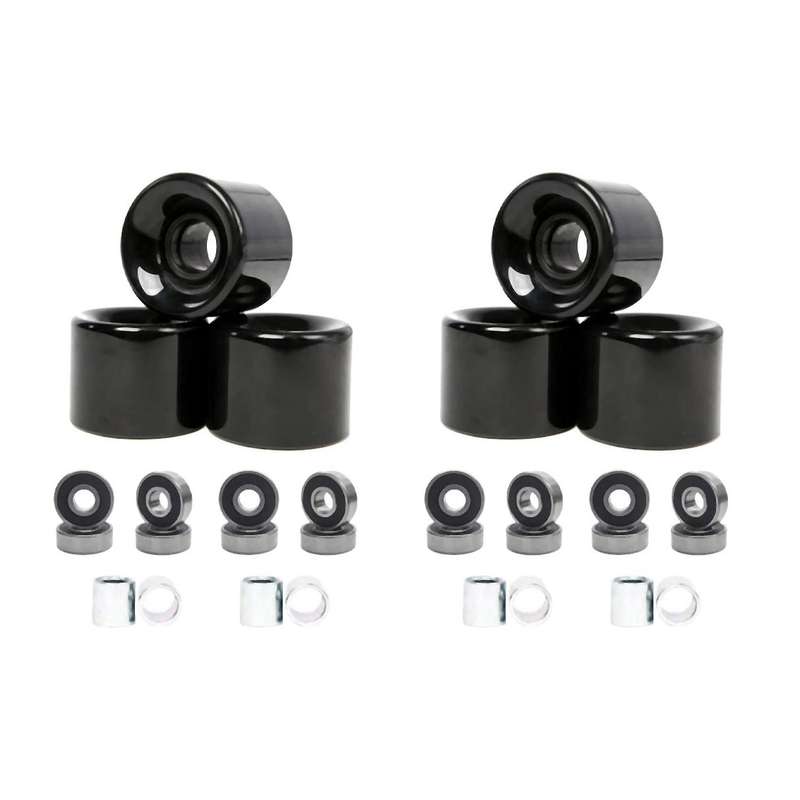 Skateboard Wheels + Abec-9 Bearing Steel and Spacers Cruiser Wheels