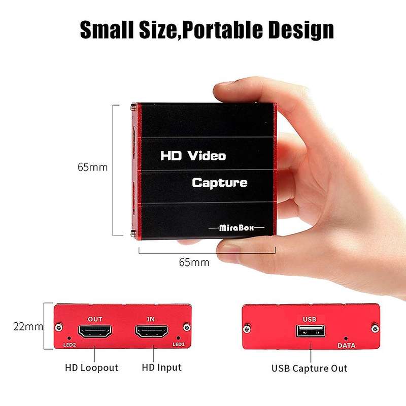 Mirabox Usb3.0 4k Hdmi Video Capture Card, Hd Game Capture Device