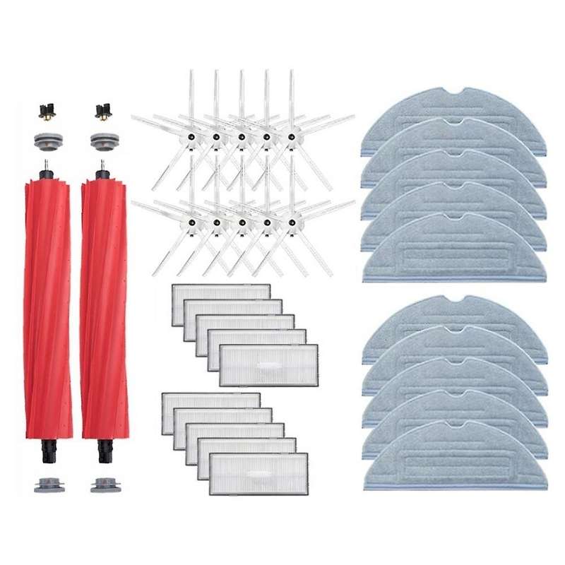 Kit for Roborock T7s Plus Side Brush Washable Hepa Filter Mop Cloths