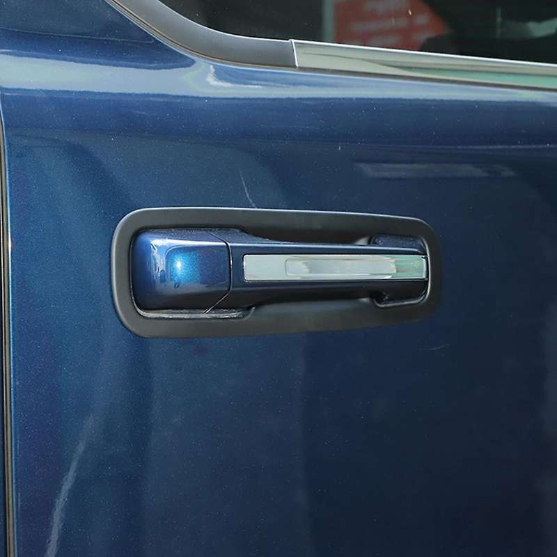 Car Door Grab Handle Bowl Decoration Cover Trim Stickers Black