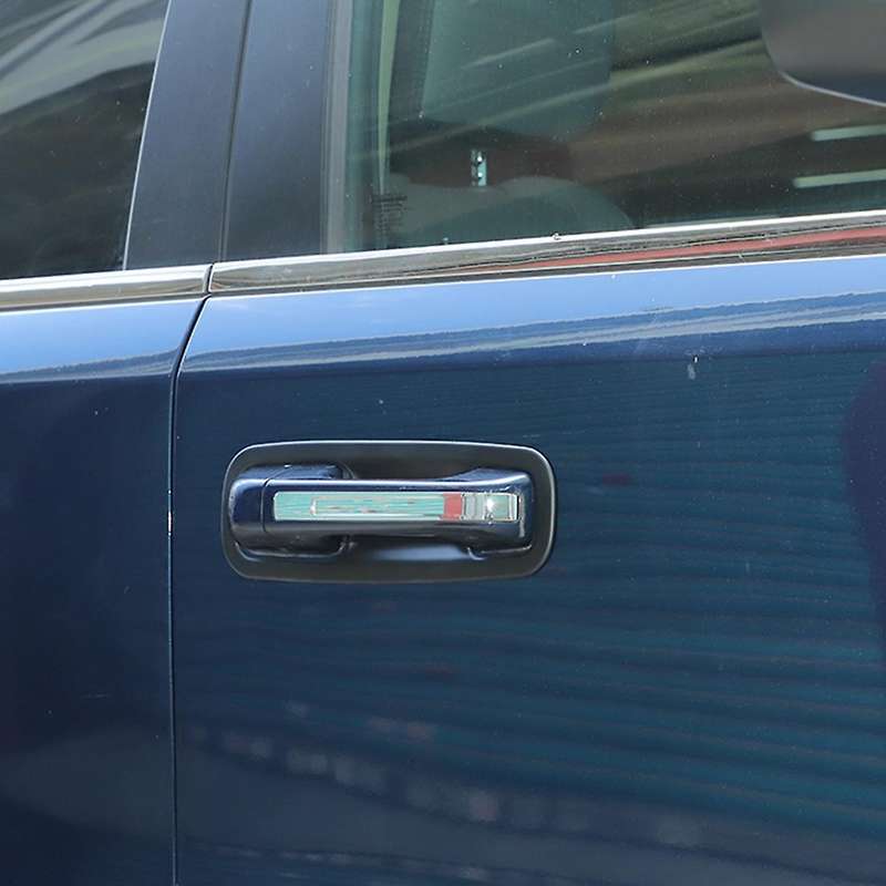 Car Door Grab Handle Bowl Decoration Cover Trim Stickers Black