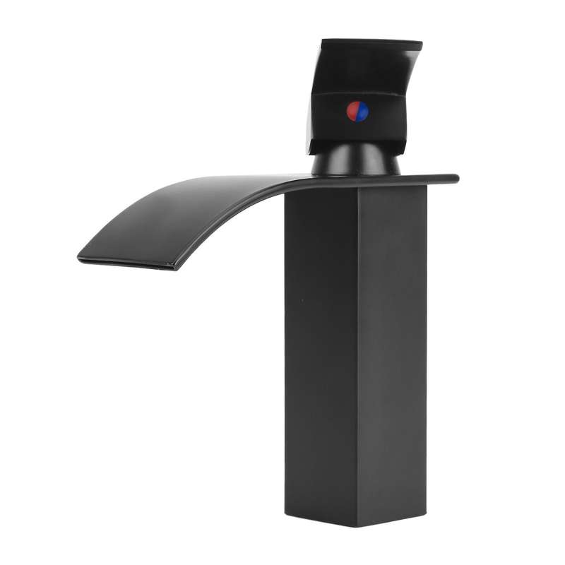 Black Basin Faucet Deck Mounted Single Lever Brass Bathroom Tap