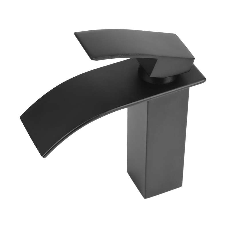 Black Basin Faucet Deck Mounted Single Lever Brass Bathroom Tap