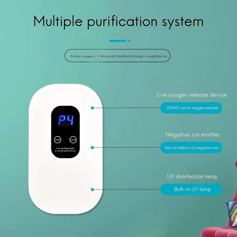 Pluggable Uv-c Sanitizer and Deodorizer, Kills Germs, Eu Plug