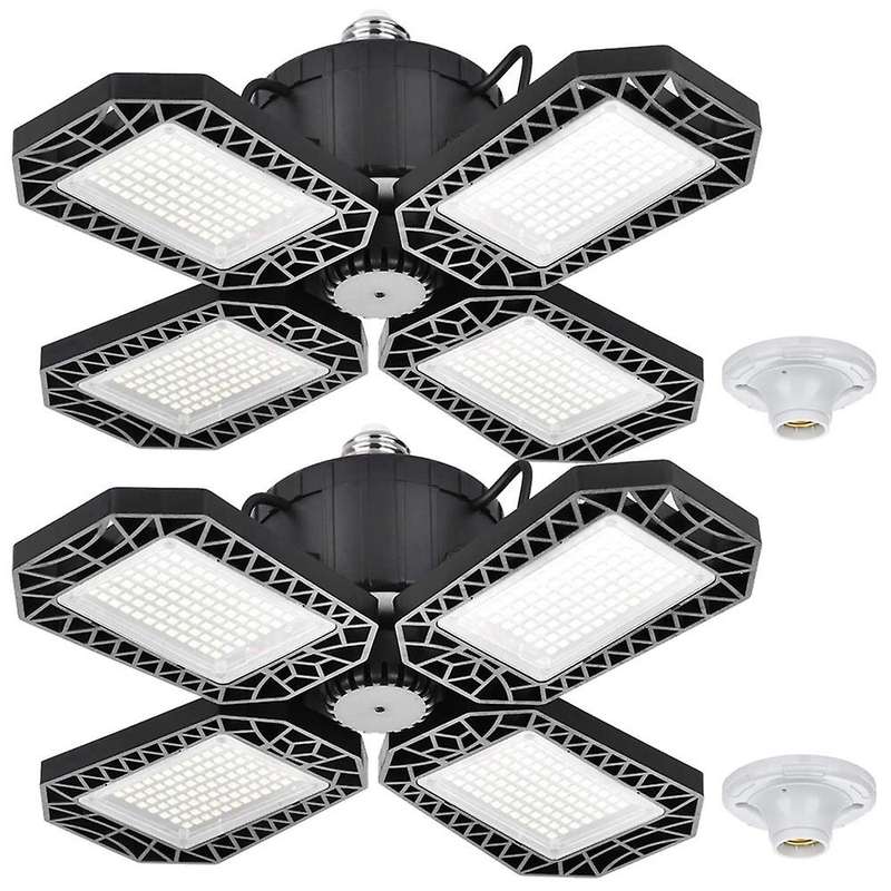 Led Garage Lights with 4 Adjustable Panels Garage Lights for Garages