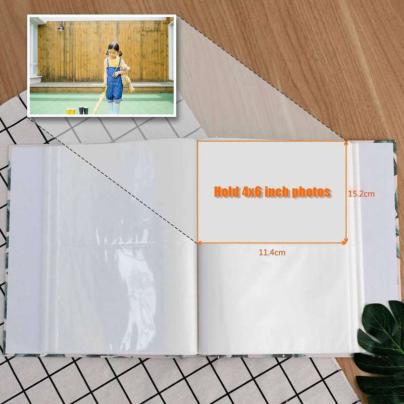 Photo Album Slip In Case with 200 Pockets 6 X 4 Inch Family Albums