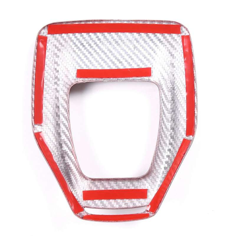 Car Real Carbon Fiber Center Console Gear Shift Panel Plate Cover