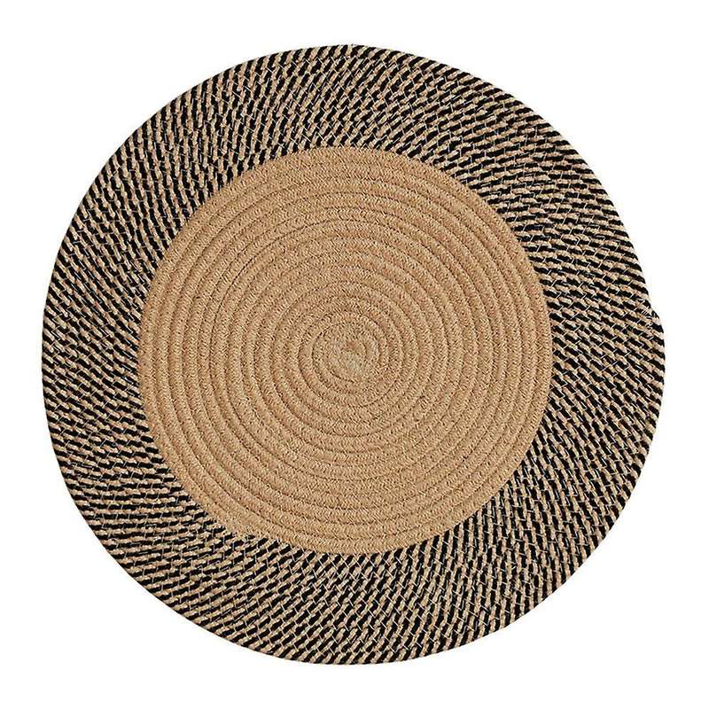 Japanese Style Woven Carpet Jute Round Floor Mat(m)