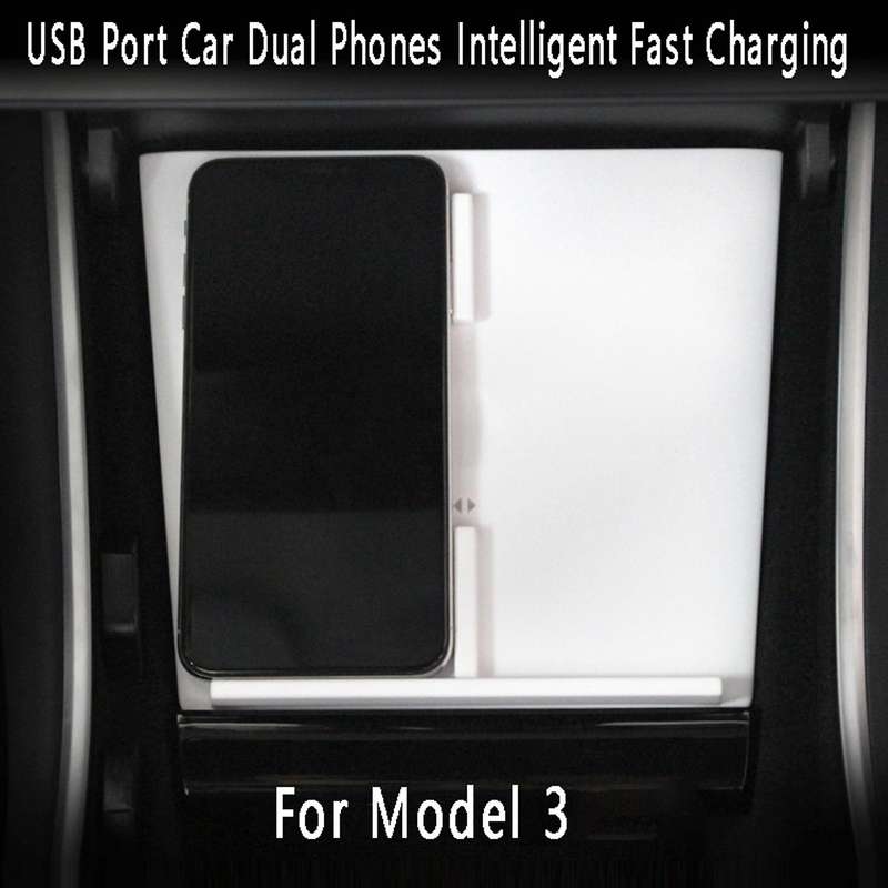 White Wireless Charger Usb Port