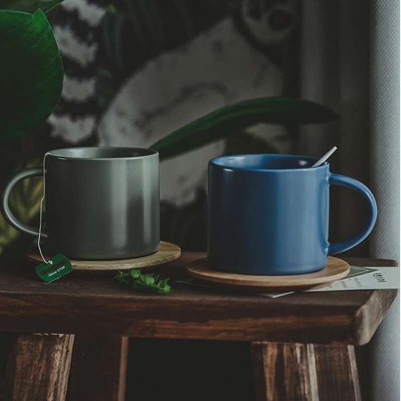 Coffee Mug Acacia Wood Insulated Coaster Cup Holder Snack Plate