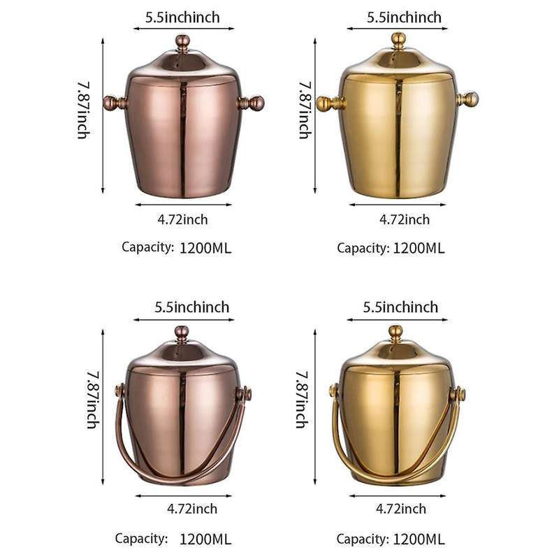 Ktv Bar Utensils Ice Bucket, Creative Stainless Steel Ice Bucket(c)