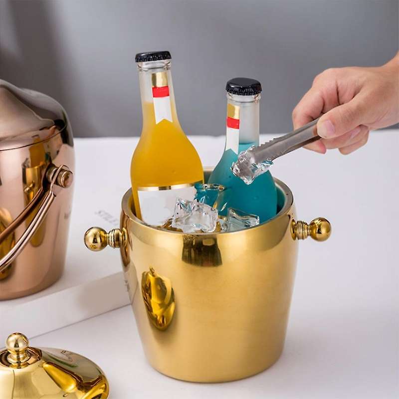 Ktv Bar Utensils Ice Bucket, Creative Stainless Steel Ice Bucket(c)