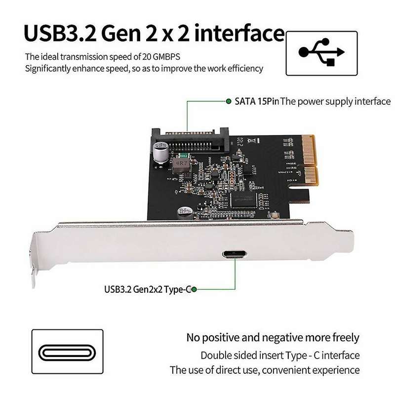Iocrest Usb 3.2 Pci Express Expansion Card Pci-e 4x to Usb3.2