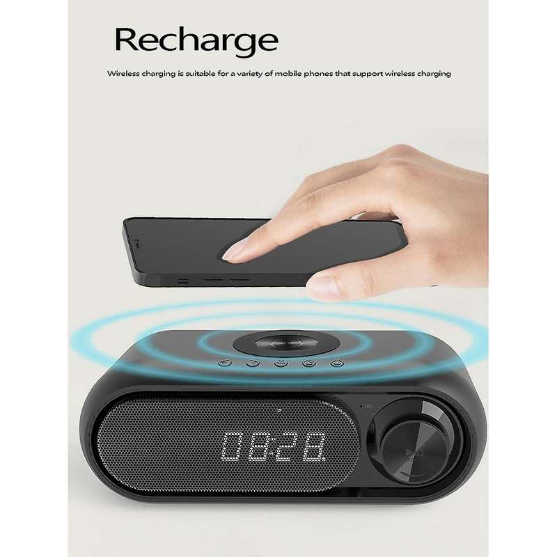 Alarm Clock Fm Radio with Usb Charging for Home Bedroom Bedside