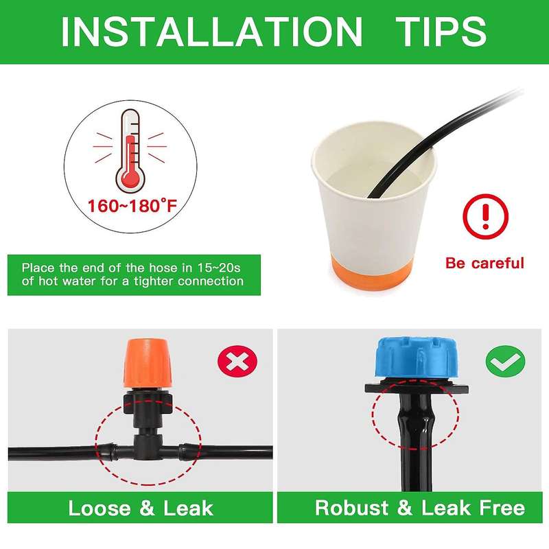 40 + 5 M Irrigation System Kit, with Sprinkler Sprayer for Garden