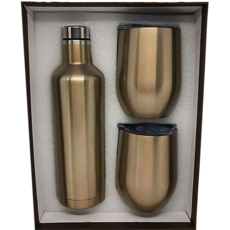 3 In 1 Gift Wine Set Beer Set with Seal Lid Thermo Mug Travel Set C