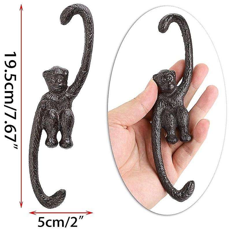 1 Set Of 4 Heavy Duty Cast Iron S Monkey Hooks - S Shaped Bracket
