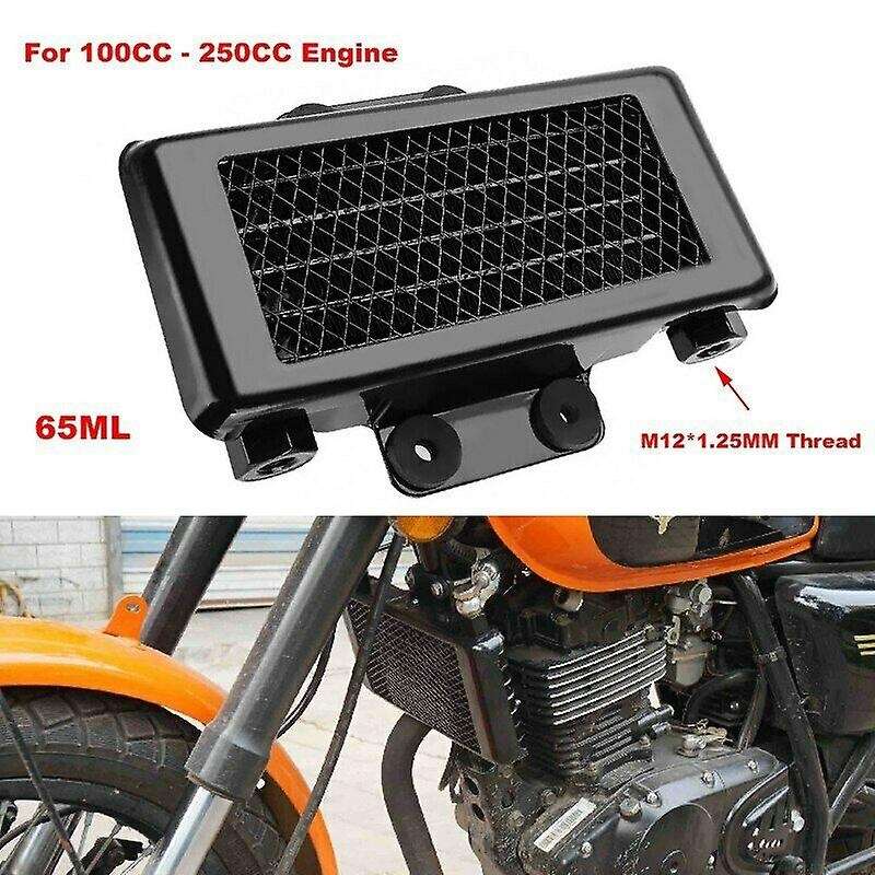 Engine Oil Cooler 65 Ml Aluminum Black for 100cc-250cc Motorcycle Atv