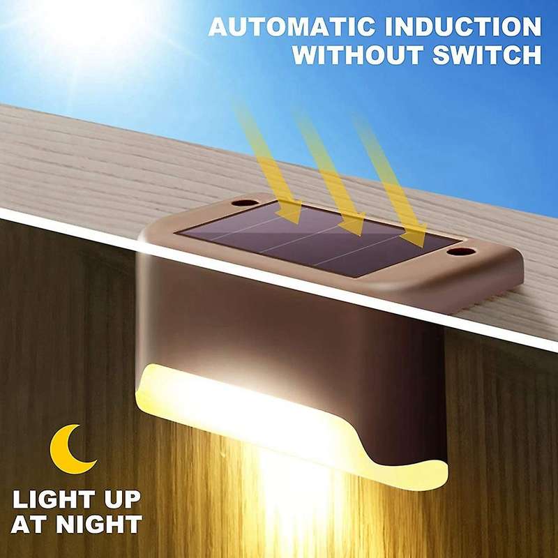 20pcs Led Solar Stair Lamp Solar Step Lights Garden Yard Night Light
