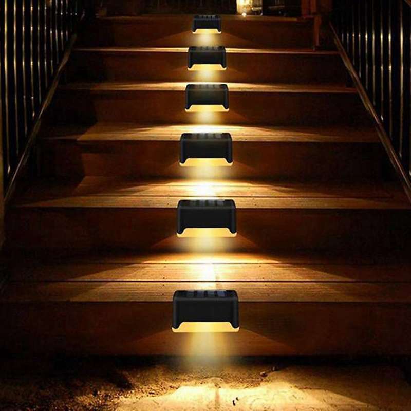 20pcs Led Solar Stair Lamp Solar Step Lights Garden Yard Night Light