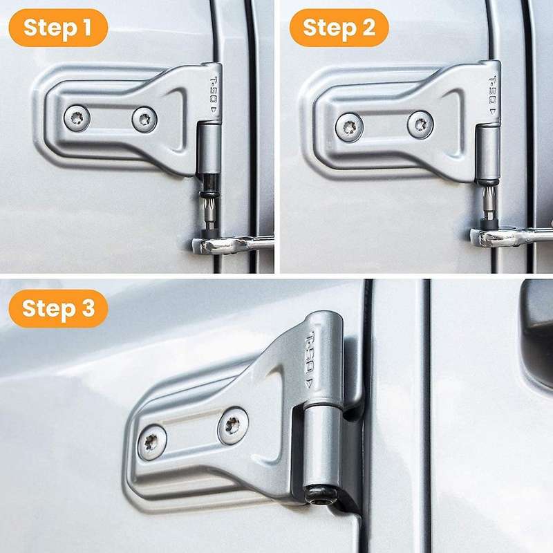 Door Pin Guides+door Hinge Nuts Kit for Jeep Wrangler Jk Jl 07-21