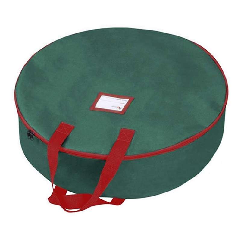 2pcs Christmas Holiday Wreath Storage Bag Round Home Storage Dust Bag